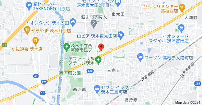 ローレルハイツ茨木総持寺2号棟の地図