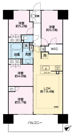 土浦市大和町の賃貸マンションの間取り