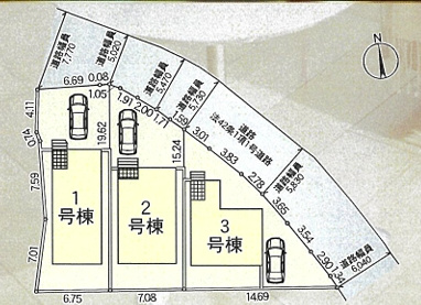 稲城市押立第６の区画図