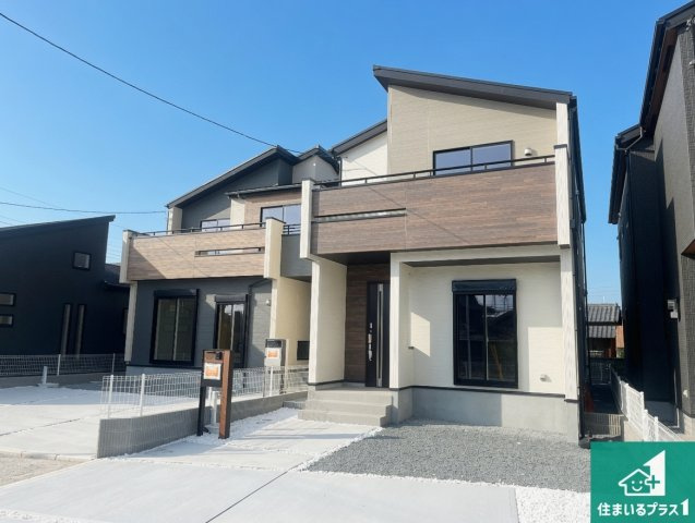 加古川市野口町坂元　新築一戸建ての外観|お客様に長く安心して住んでいだだける事にこだわった家づくり！住んでからのアフターサービスにもしっかりと取り組んでいます！
