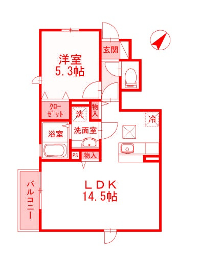 鎌倉市大船のアパートの間取り