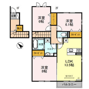 【間取り】 | ピュア I.G.II | お部屋の間取りです