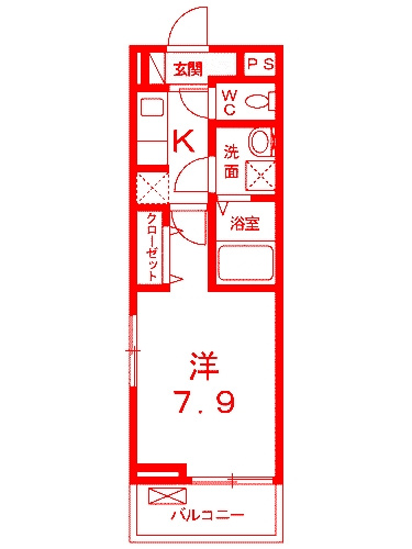 藤沢市鵠沼神明４丁目のアパートの間取り