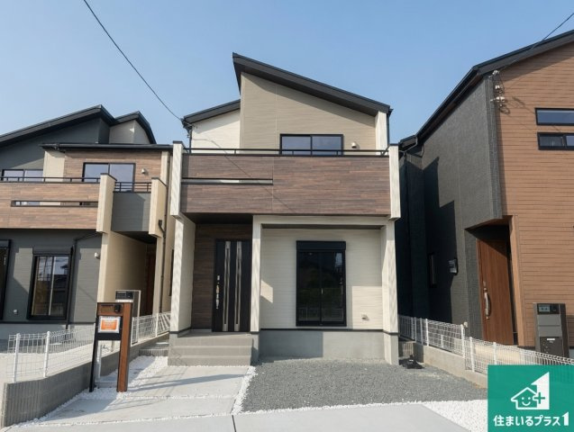 加古川市野口町坂元　新築一戸建ての外観|お客様に長く安心して住んでいだだける事にこだわった家づくり！住んでからのアフターサービスにもしっかりと取り組んでいます！