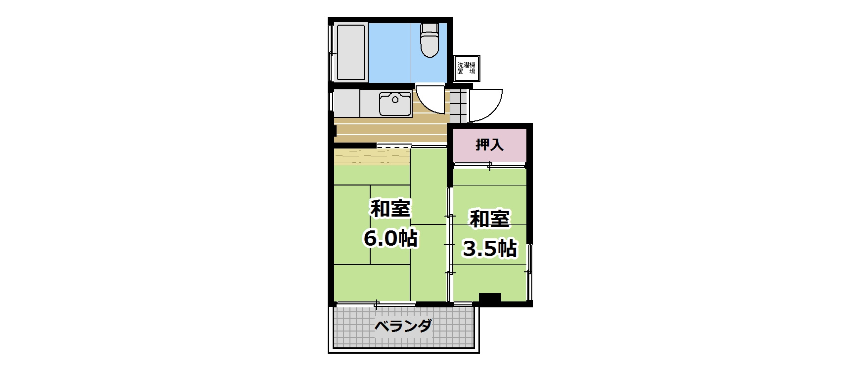 練馬区石神井町６丁目の賃貸マンションの間取り
