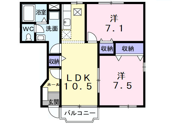 カーサ　ラウレールⅡの間取り