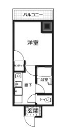 大阪市中央区谷町１丁目の賃貸マンションの間取り