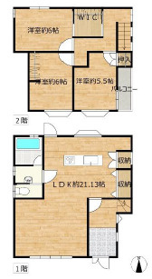 宝塚市山本丸橋　中古一戸建ての間取り