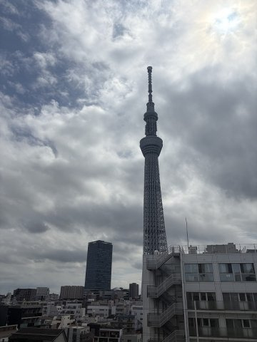 朝日言問マンションの展望|朝日言問マンション：お部屋ワイドバルコニーからの眺望画像です♪