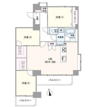 エクレール武蔵小杉　10Fの間取り