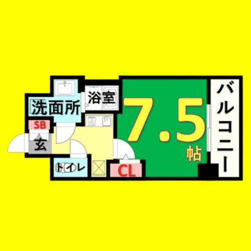 エスリード新栄テセラ　名古屋市賃貸　仲介手数料無料の間取り