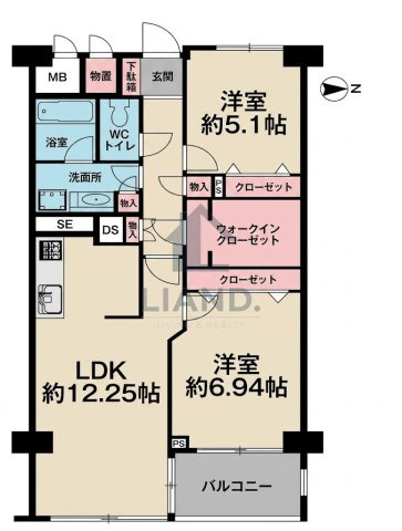 ホワイティ薬院　警固小学校区の間取り|ホワイティ薬院