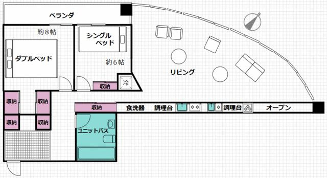東京ツインパークス　レフトウィングの間取り