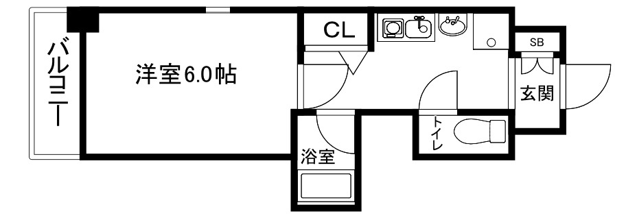 大阪市中央区安堂寺町１丁目の賃貸マンションの間取り