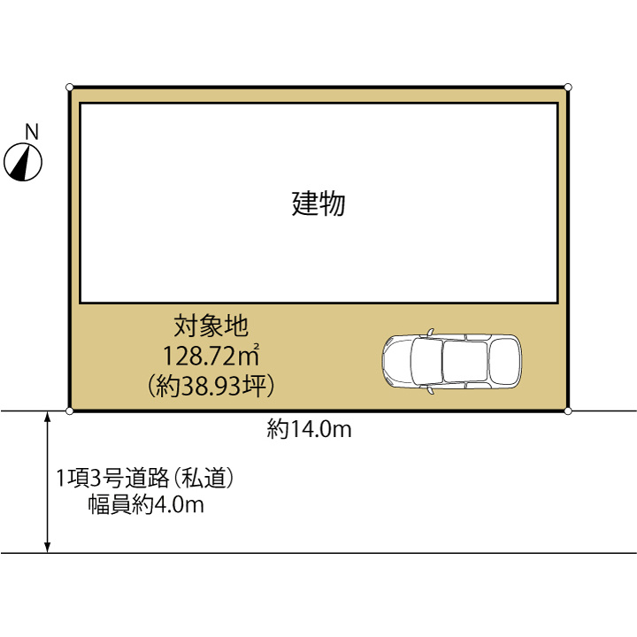 富士見市水谷東2丁目 売地(古家付)の画像