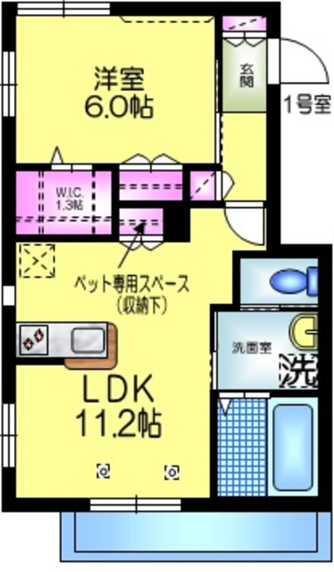 Ｐａｒｋ　Ｈｅｉｍ　パークハイムの間取り|★１フロア２部屋　開放感のある間取り★