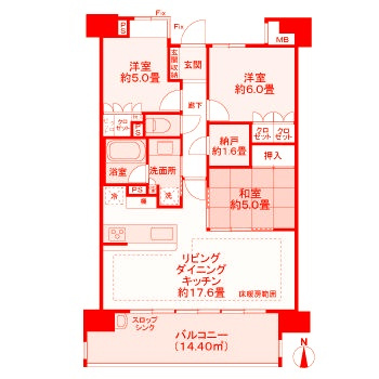 藤沢市辻堂神台１丁目の賃貸マンションの間取り
