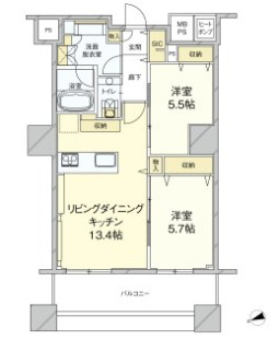 ザ・パークハウス西新宿タワー60の間取り