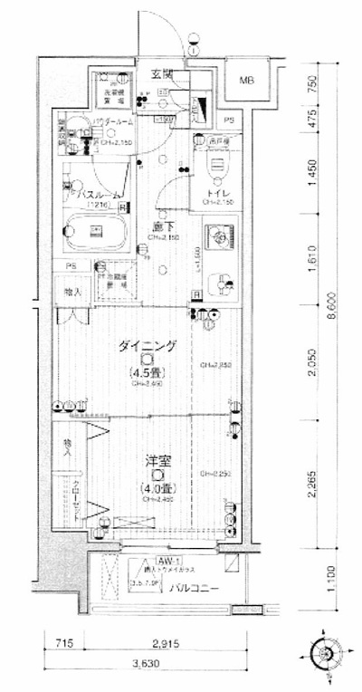 日神デュオステージ浅草寿町の間取り