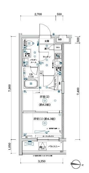 ARCOBALENO KITA-AYASEの間取り