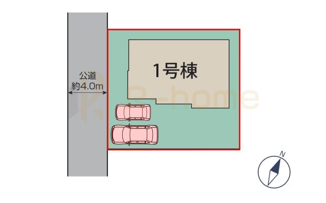 牛久市栄町6丁目　新築戸建て　1号棟の区画図|大きなお買い物だからこそ、メリット・デメリットを伝えさせて頂きます。
R-homeにお任せください♪
