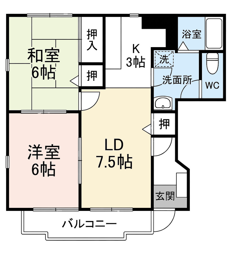 セントレージ横山　　刈谷市近郊の賃貸ならクラスホーム刈谷店の間取り