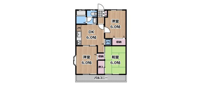 練馬区石神井町２丁目のアパートの間取り