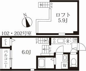 ハーモニーテラス北原町の間取り