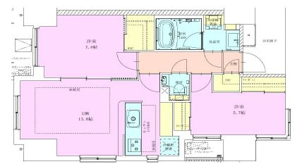 千代田区平河町１丁目の賃貸マンションの間取り