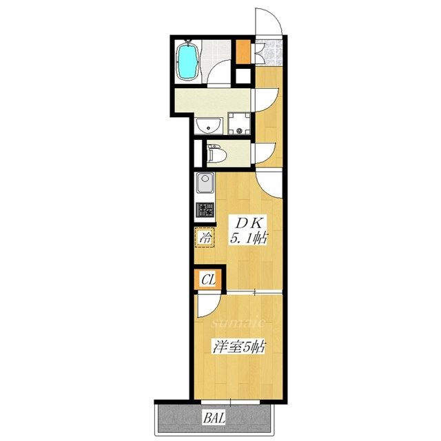 クオリタス東十条の間取り|東向きのお部屋です☆