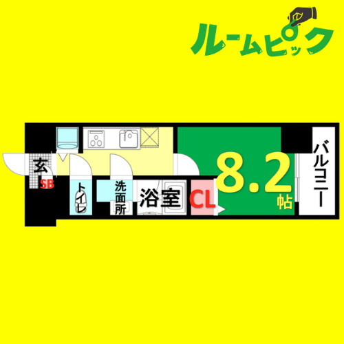 グリーンコート中島　名古屋市賃貸　仲介手数料無料の間取り
