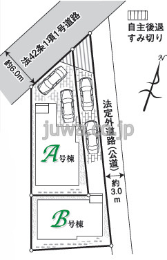 【新築分譲住宅】ふじみ野市上ノ原の区画図