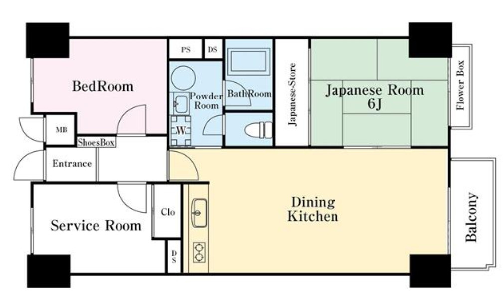 マンションニュー本郷の間取り