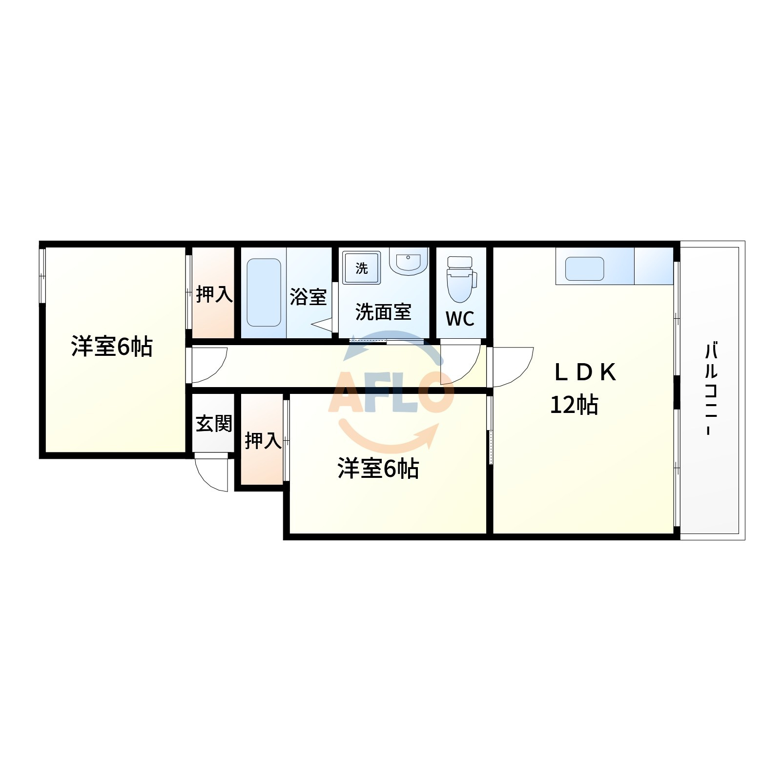 第1マンション寺直の間取り|間取り