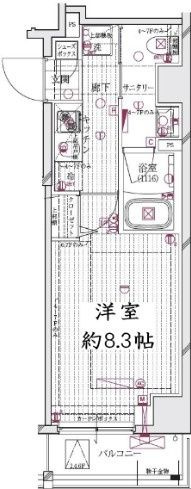 レガリス清澄白河ブロッサムの間取り