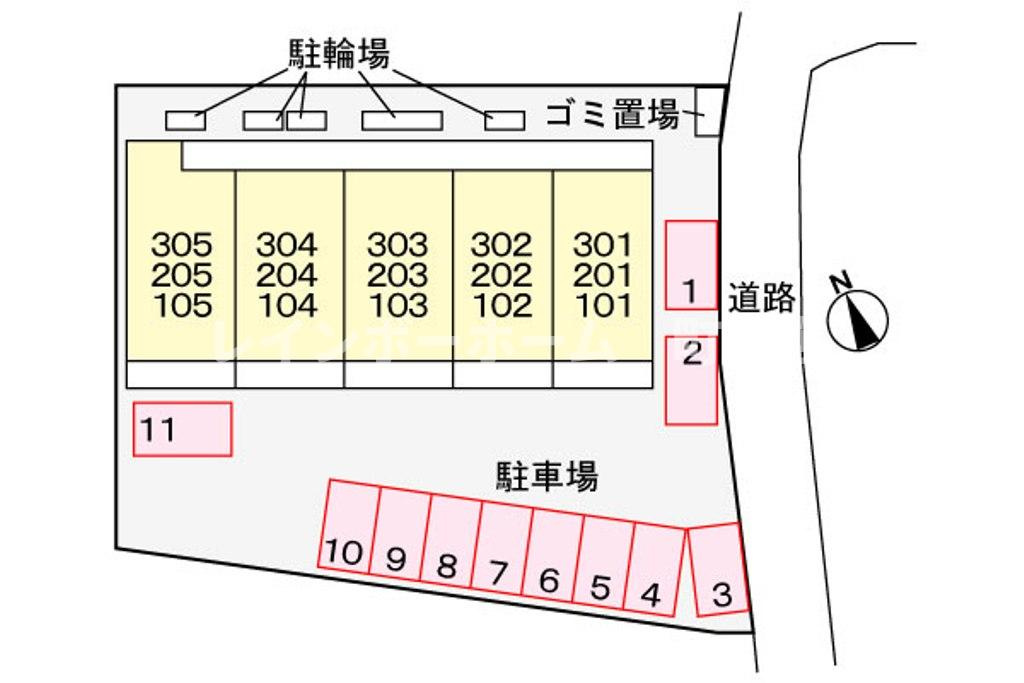 エクレーヌ湘南※初期費用分割あと払いサービス利用可能物件の区画図