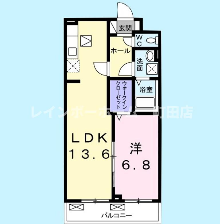 エクレーヌ湘南※初期費用分割あと払いサービス利用可能物件の間取り