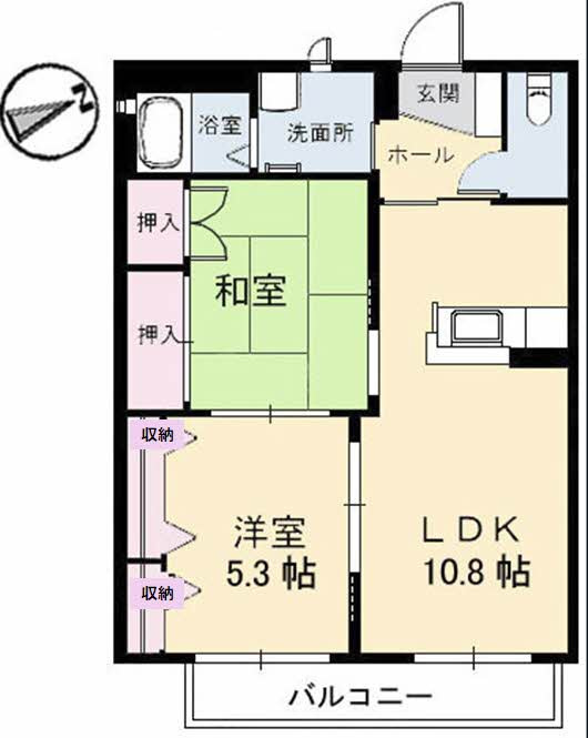 サニーハイツ岩原の間取り