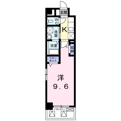 ７ｔｈ　ＦＬＡＧ　己斐本町の間取り|間取図