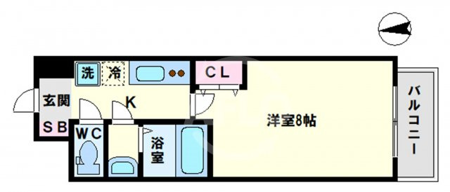 Mv.imp大阪鶴橋の間取り|BADGE鶴橋　間取り