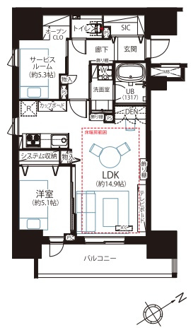 リビオ目黒リバーサウスの間取り