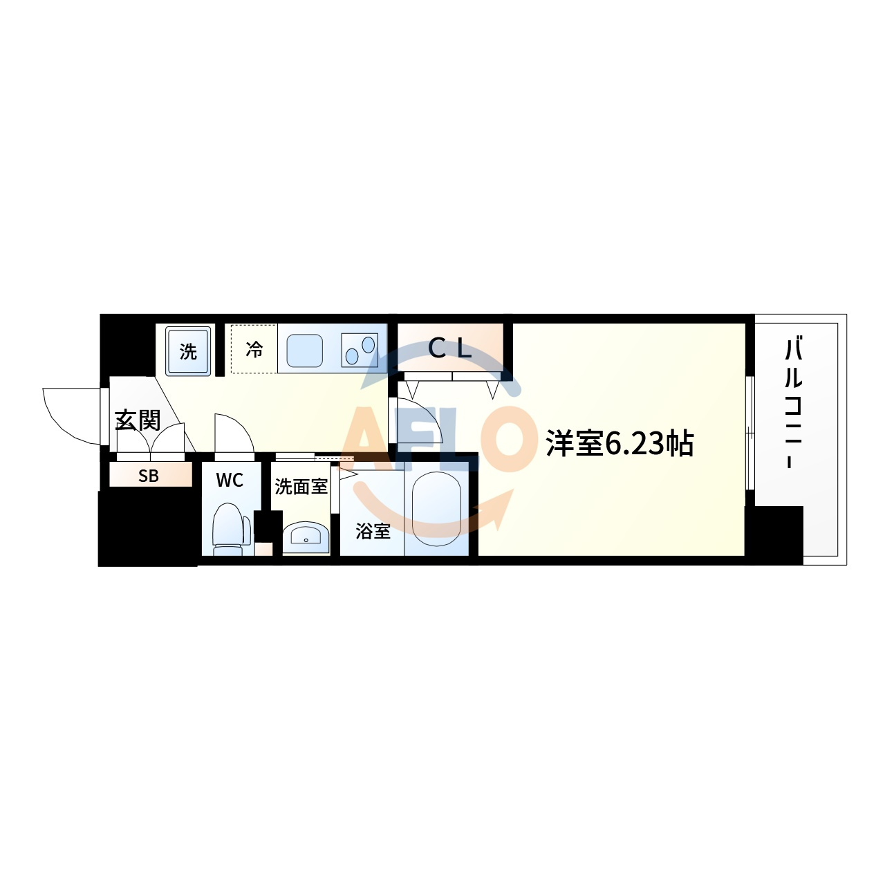 Luxe布施南Ⅱの間取り|Luxe布施南ⅠⅠ　間取り
