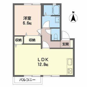 フォンテーヌ Dの間取り