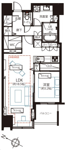 大崎ウエストシティタワーズW棟の間取り