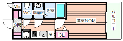 【間取り】 | エスライズ新大阪フロント