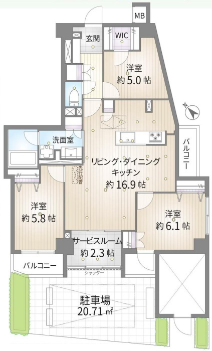 マイキャッスル東長崎の間取り