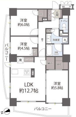 ライオンズタワー赤羽の間取り