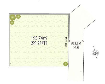 平塚市南原３丁目　売地の土地図|土地図