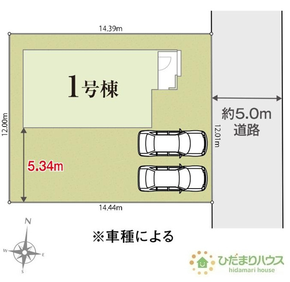 【区画図】 | 牛久市田宮町01期　新築戸建 | 時間がない時もらくらくと車の出し入れができる並列駐車場を完備！！
