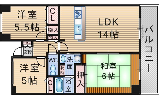 シティコート曽根東町５番館の間取り